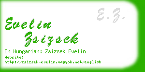 evelin zsizsek business card